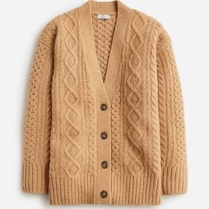 NWT JCrew Cable Knit Stretch Wool Sweater
